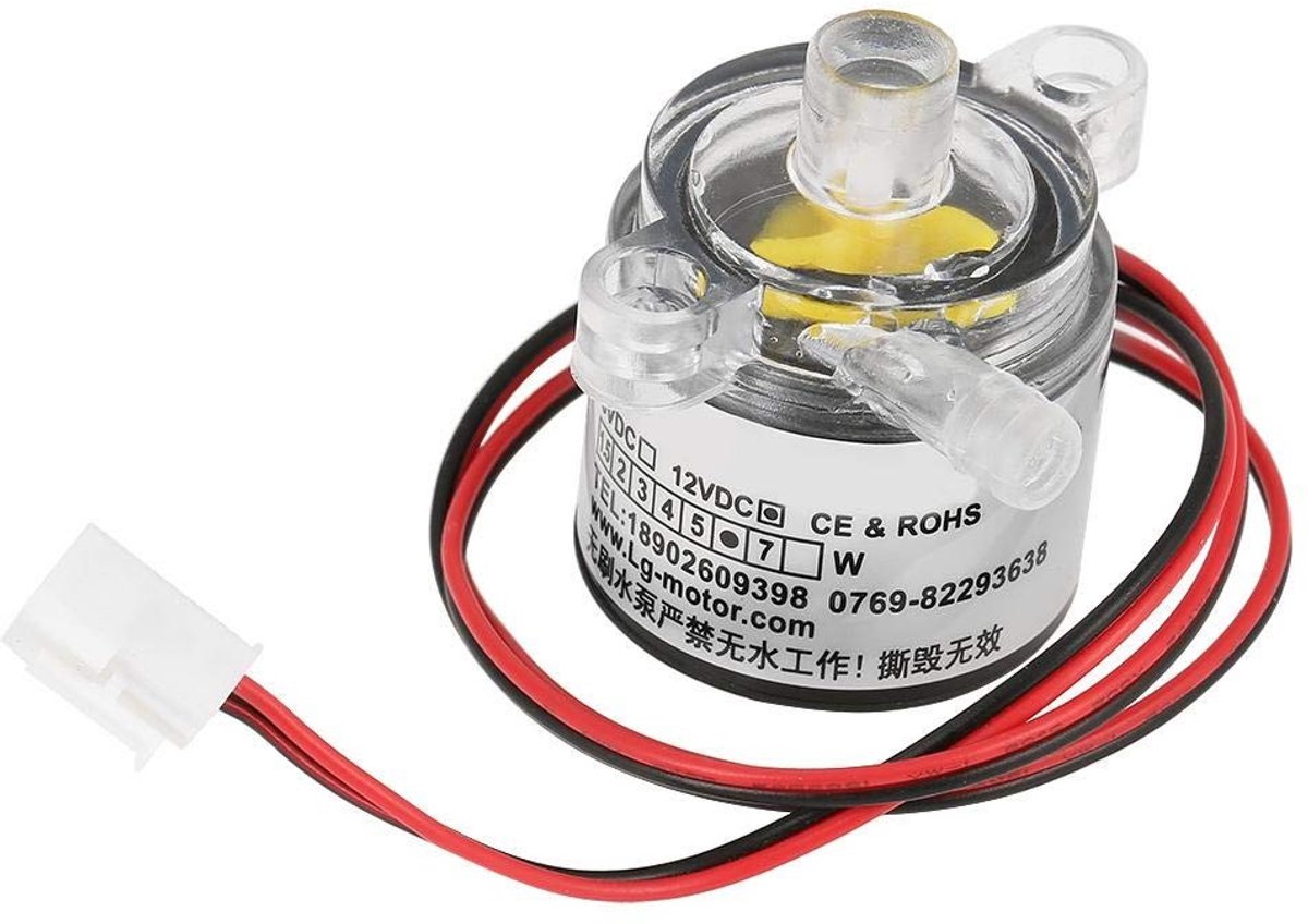 Dailygoody - Mini Brushless Water Pump - Submersible Waterpomp - Compact en Stil - Wit - 12V DC - Ideaal voor Aquaria en Tuinprojecten