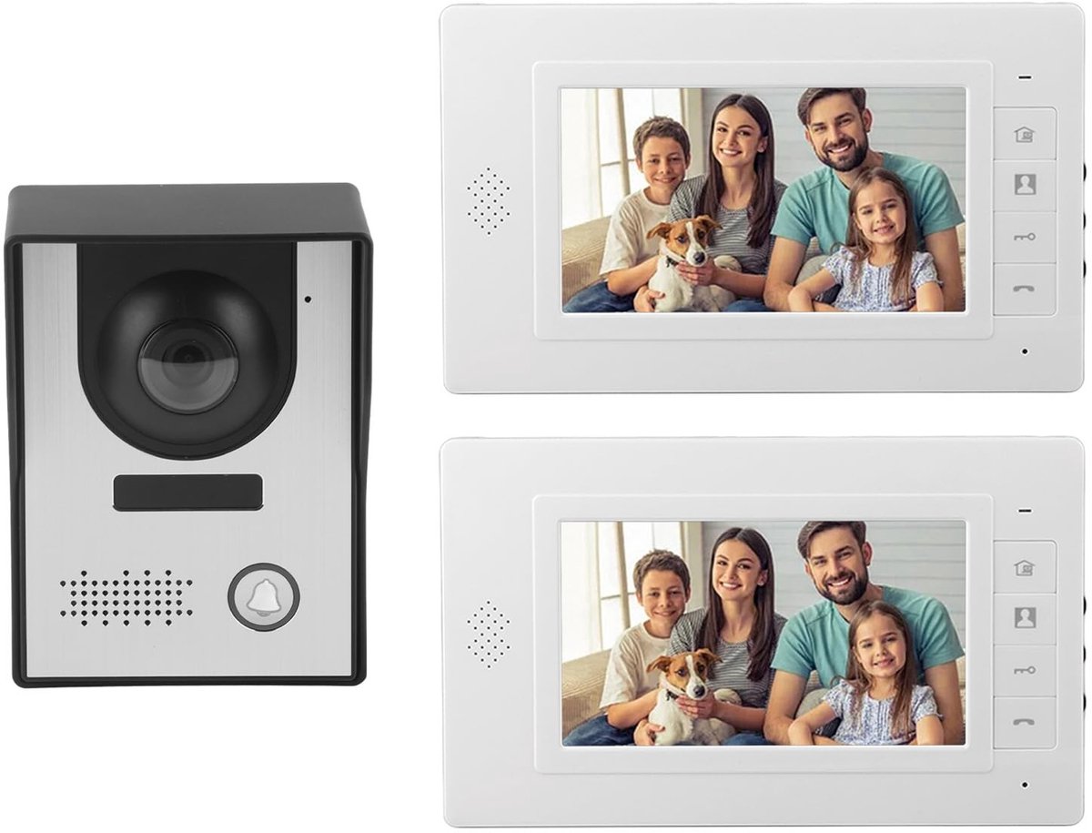 Dailygoody - Video Deurtelefoon - Intercom Systeem - Nachtzicht - Wit - Beveiligingscamera - Voor Thuisgebruik - Slimme Beveiliging
