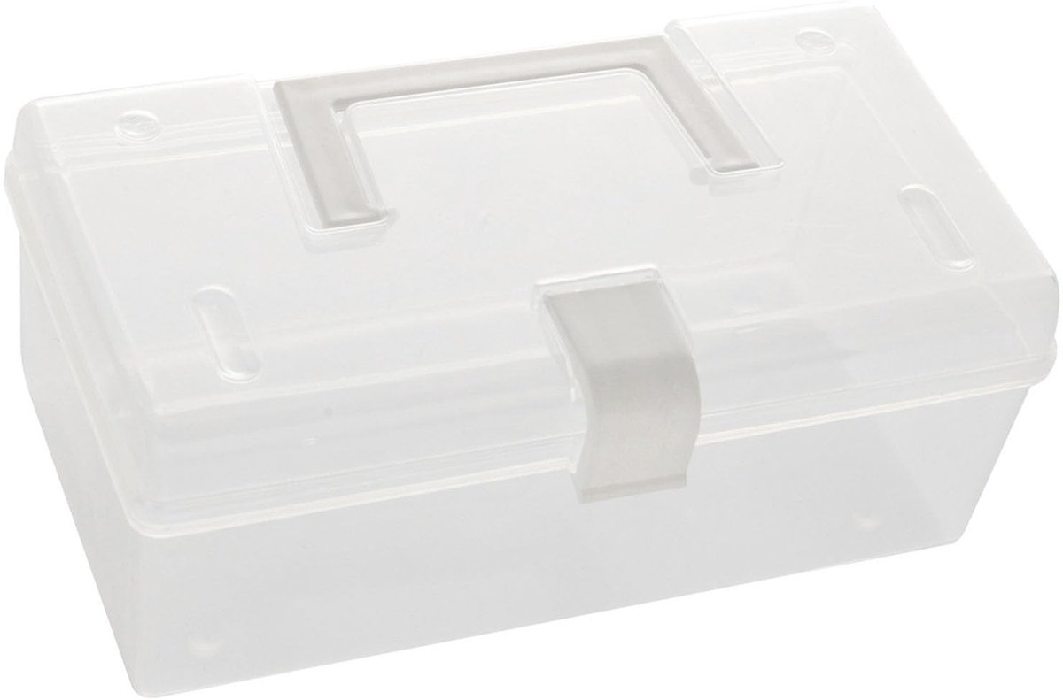 Allecto - Portable Storage Container - Multifunctionele Opbergdoos - Handvat en Vergrendeling - Transparant - Snack, Speelgoed, Kantoorbenodigdhede...