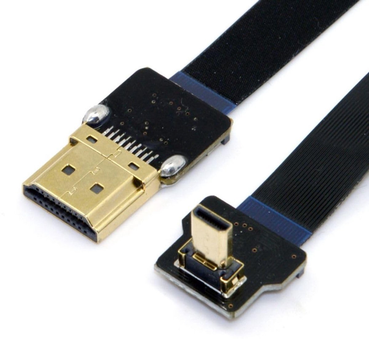 Micro HDMI naar HDMI Verlengkabel 90 Graden Hoek 1080P Flexibel voor Camera Drone