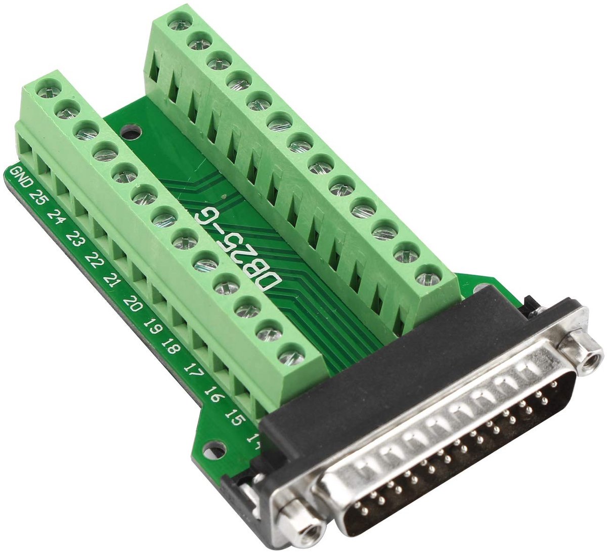 Dailygoody - D-sub DB25-G2 Male Breakout Board - Solderless Connector - 25 Pin - Ideaal voor Elektronica - Hoogwaardige Kwaliteit - Geschikt voor Proj