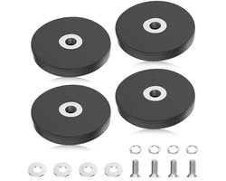 Dailygoody - Neodymium Magneten - Krachtige Rubber Magneten - 4 Stuks - Ø 43 mm - Sterke Bevestiging - Perfect voor Montages en DIY Projecten - M6 Draad