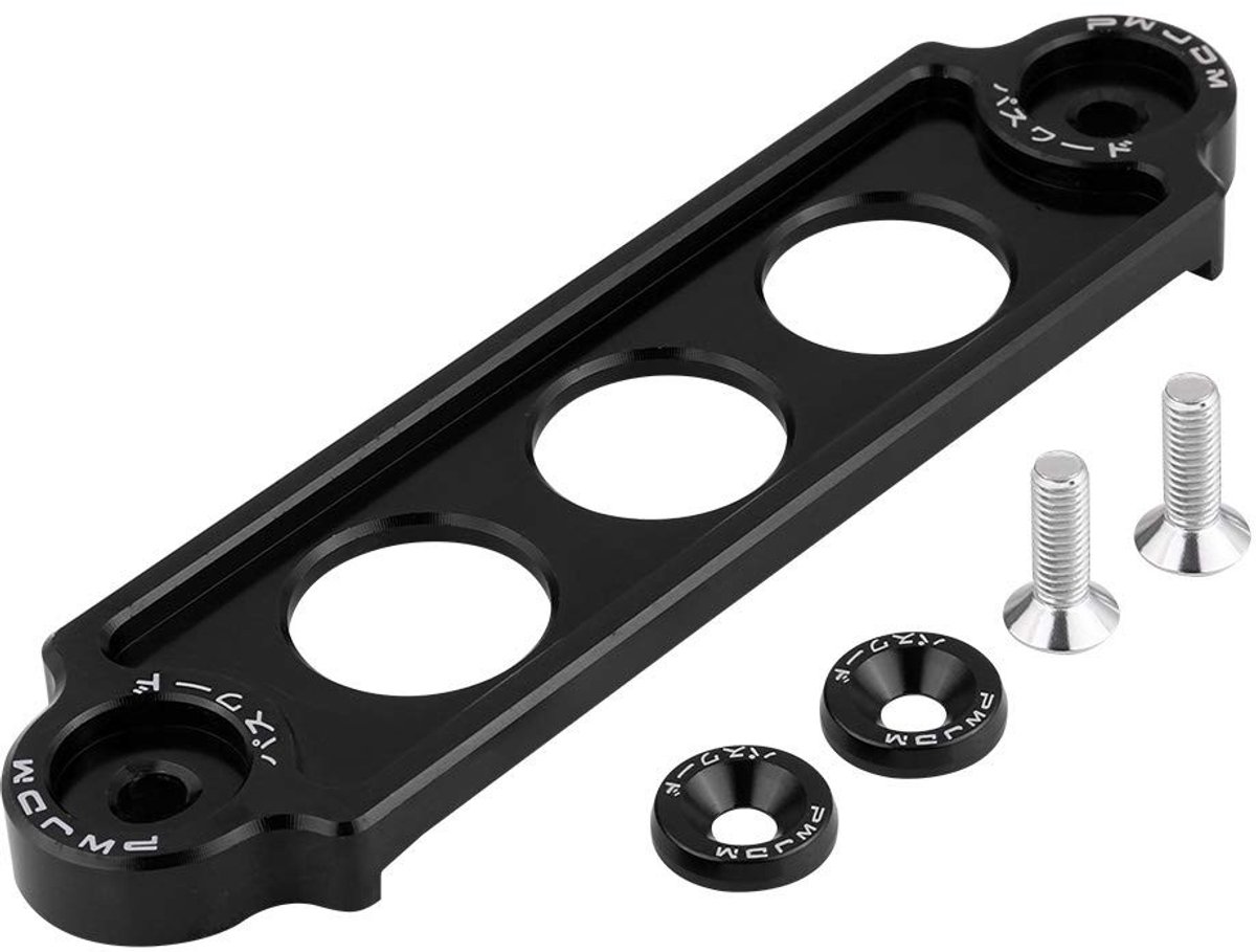 Dailygoody - Aluminium Batterijhouder - Batterijhouder Honda CRX - Anodized Zwart - Lichtgewicht en Sterk - Ideaal voor Auto Accessoires - Geschikt vo...