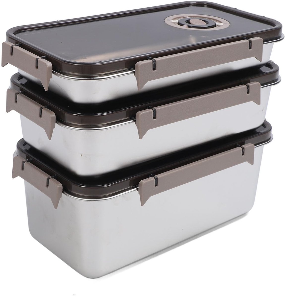 Dailygoody - RVS Voedselopslagcontainer 6000ml - Luchtdichte Opslag - Geschikt voor Magnetron - Duurzaam en Gemakkelijk in Gebruik - Ideaal voor