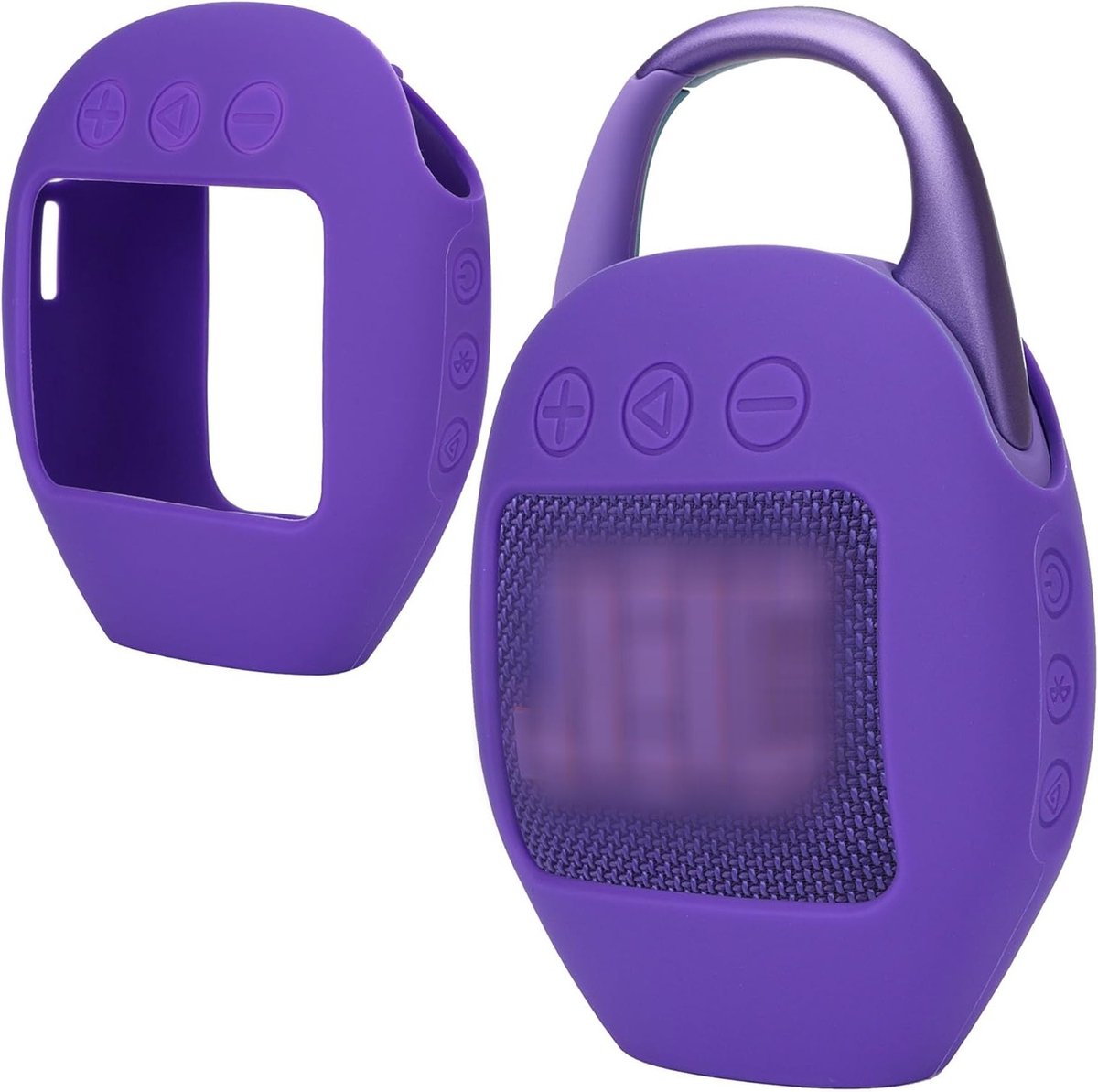 Siliconen Beschermhoes voor Draagbare Bluetooth Speaker - JBL Clip 5 - Paars, Schokbestendig en Duurzaam