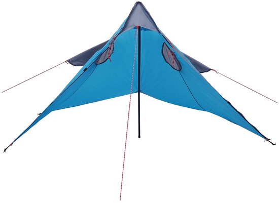 vidaXL - 2-in-1 - Regen - Poncho - met - Kap - Blauw - 262 - x - 126 - x - 130 - cm van Vidaxl — afbeelding 5