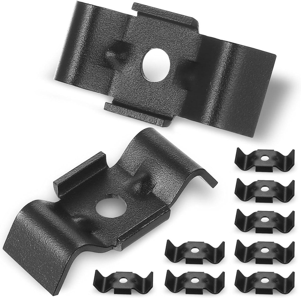 Houders voor dubbele stangmatten - 10 stuks, bevestigingsaccessoires voor matten, matfixatieklemmen en platen voor dubbele barrières