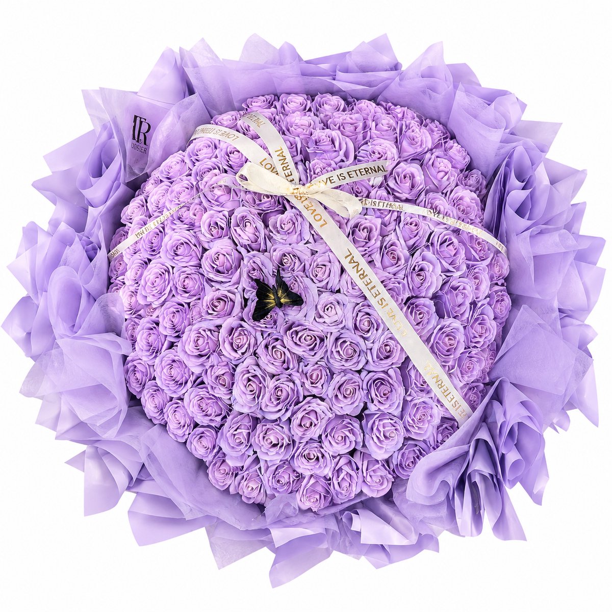 La Roselle Amsterdam - Paarse Rozen boeket rozenbox - 200 geurende kunstbloemen Lavendel Rozen – LA ROSELLE AMSTERDAM