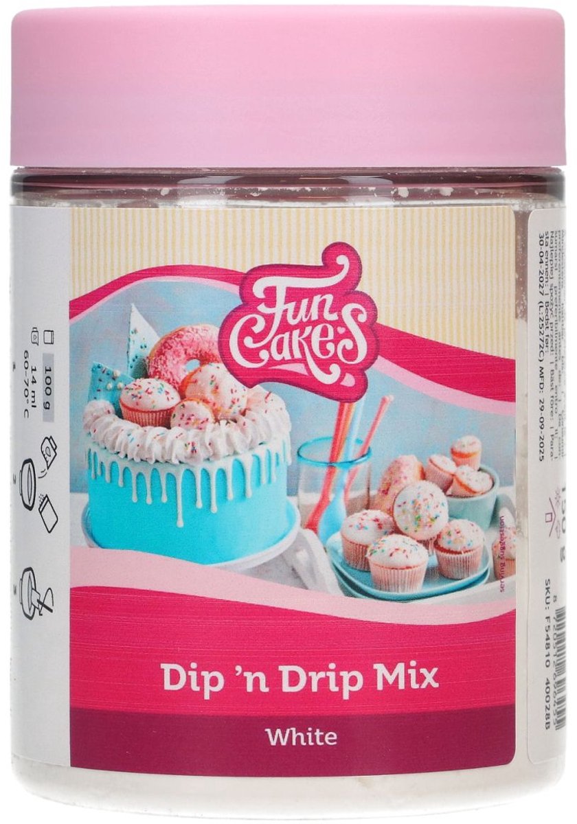 FunCakes Mix voor Dip 'n Drip Wit 150 g