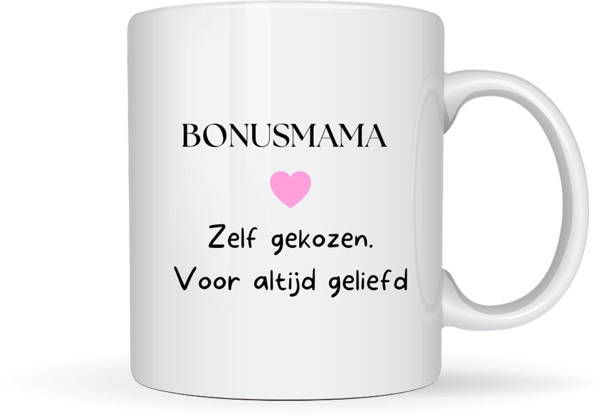 Mok ''Bonusmama'' – cadeau voor bonusmoeder – 330ml