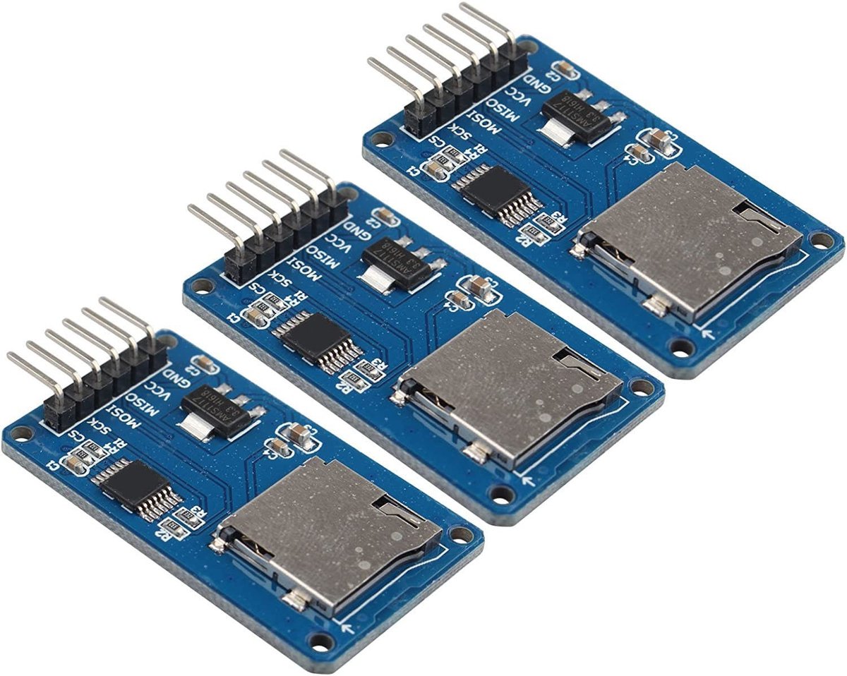 Dailygoody - Micro SD Kaart Module - Geheugenkaart Lezen en Schrijven - Compatibel met Arduino en Raspberry Pi - 3 Stuks - Eenvoudige Installatie - 5V