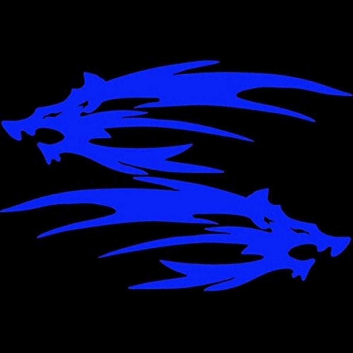 Dailygoody - Motorcycle Car Sticker - Reflective Sticker - Waterproof - Blauw - Zelfklevend - Geschikt voor Auto's - 11x14cm