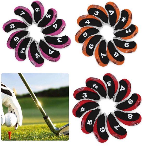 Dailygoody - Golftangen Cover - Waterdichte Golf Club Hoofd Covers - Bescherming voor Golfclubs - 10 stuks - Duurzaam Golfaccessoire - Geschikt voor d... — afbeelding 4