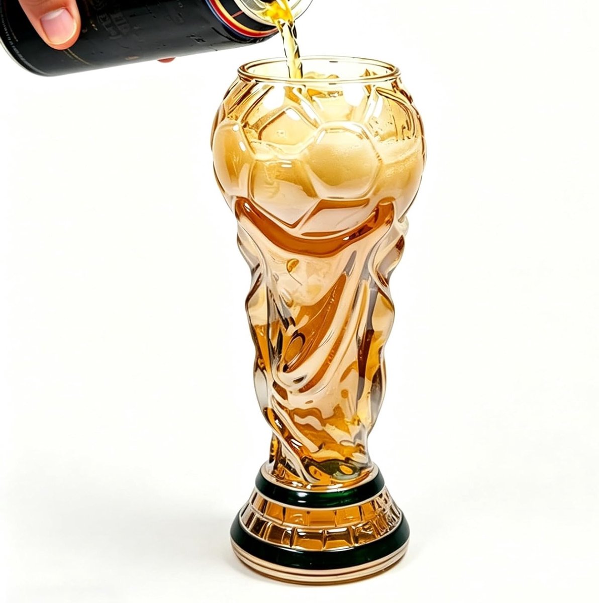 480 ml Voetbal Bierpul voor WK Feest, Perfect voor Bier, Cocktails en Dranken, Ideaal voor Barbecues en Stamtafels