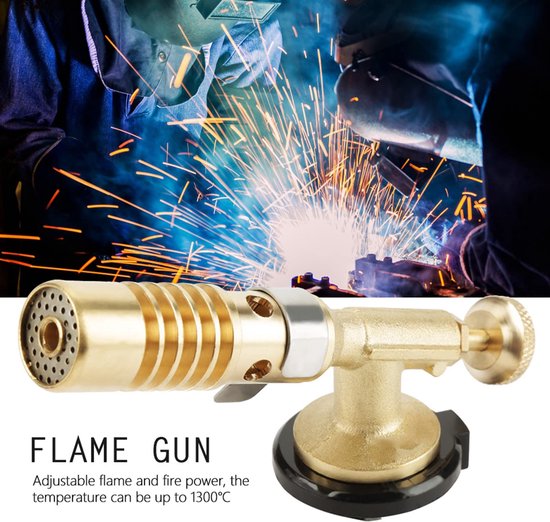 ONF3 - Professionele Blowtorch - Keukenbrander - Ideaal voor Camping - Goud - Vlammenwerper - Voor Koken en Grillen - Compact en Handzaam van Onf3 — afbeelding 5