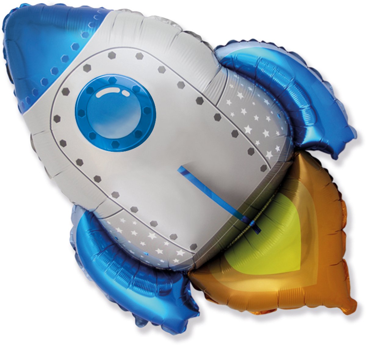 Folieballon Raket Blauw – 30 x 24 inch