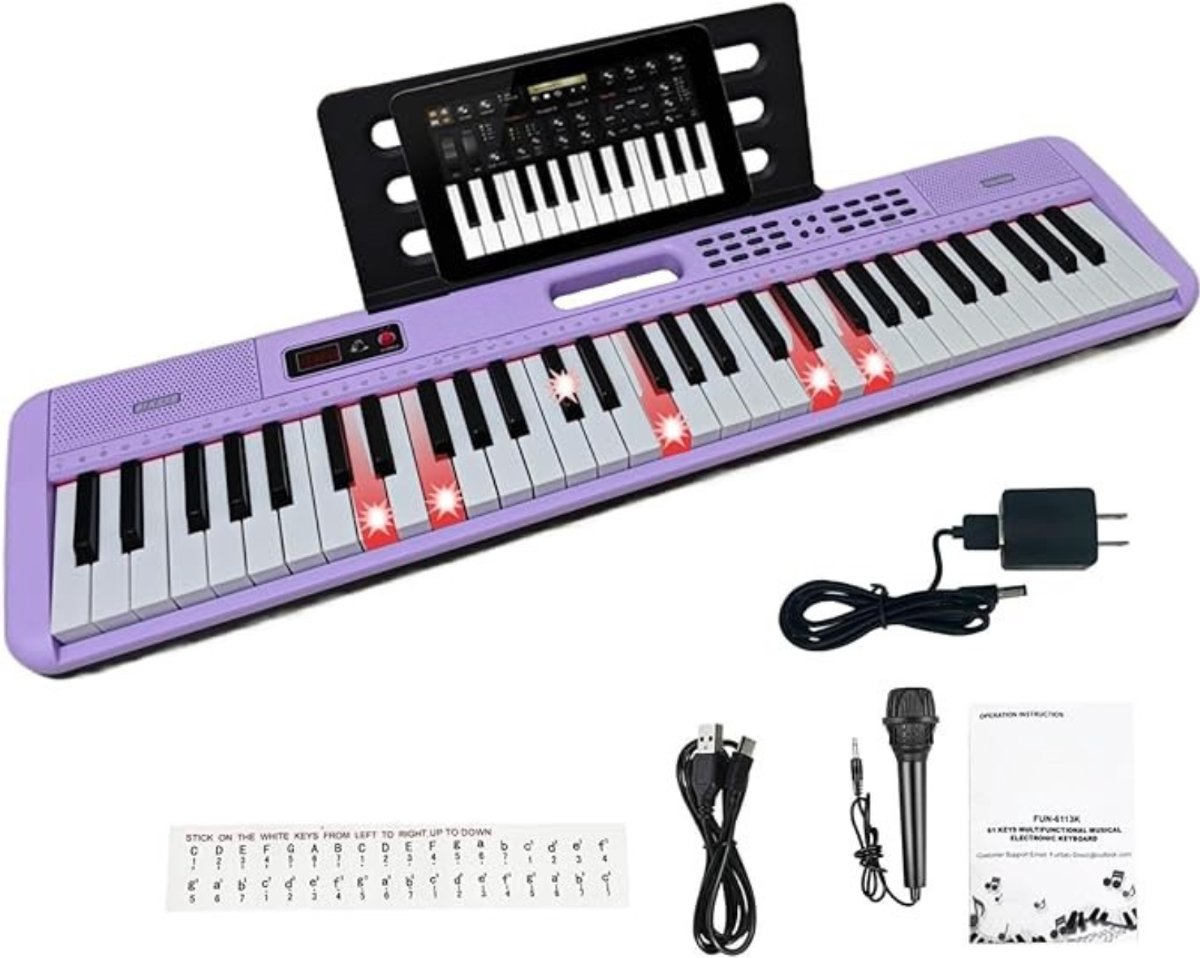 RWB® Digitale Piano - Piano - Elektrische Piano - Paars - 91cm x 21cm x 6cm