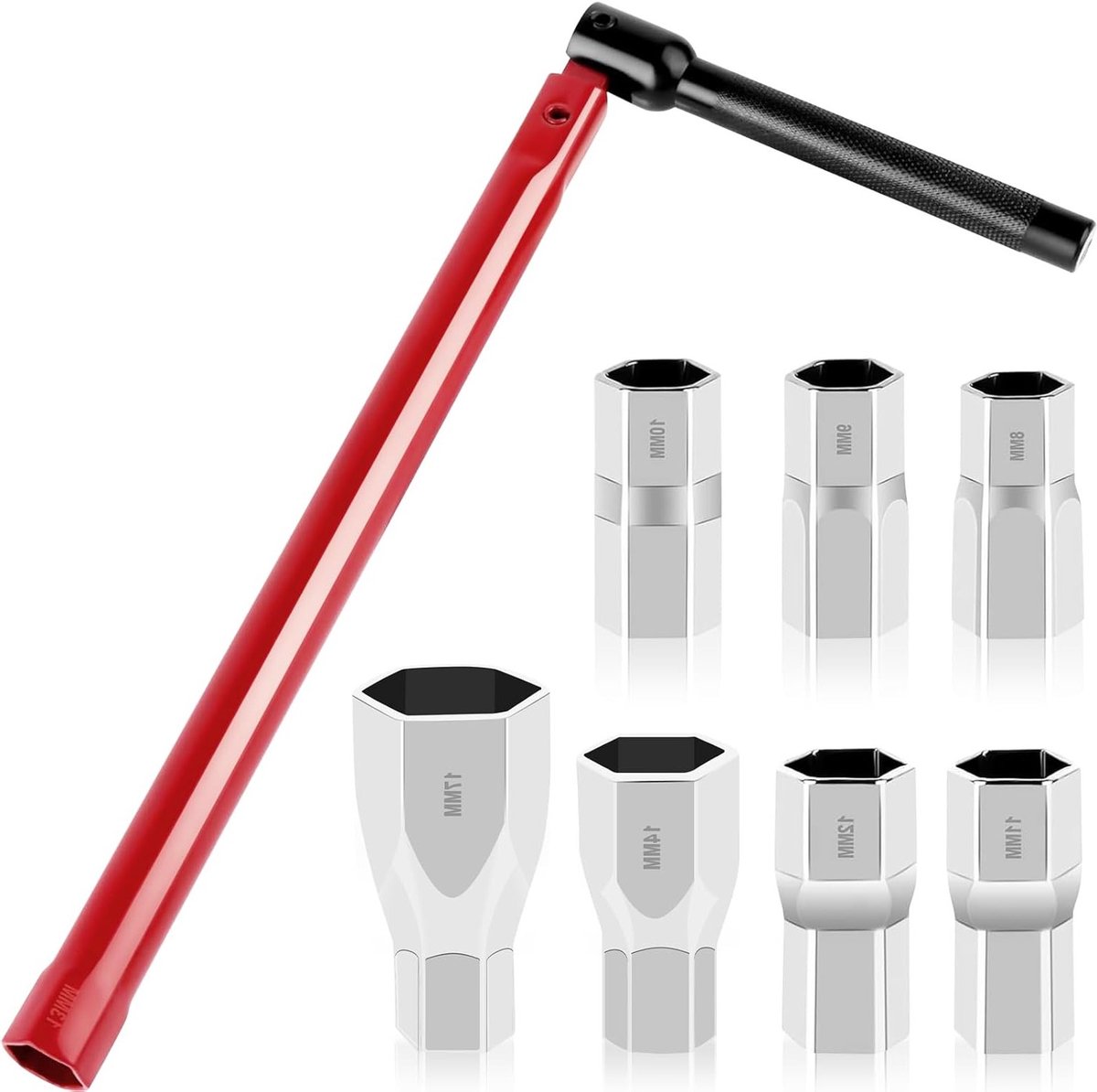 Universele kraanmoersleutelset 8 stuks voor sanitair - 8-17 mm