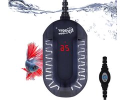 Verstelbare 100W Aquarium Verwarmer met Externe Controller en Ingebouwde Thermometer voor 25-50L Kleine Aquaria, Snelle Verwarming en Energiezuinig