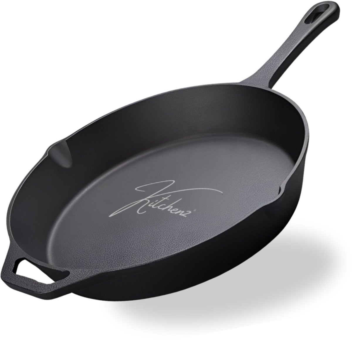 Kitchenz® Gietijzeren Pan 30CM – Koekenpan voor Inductie & BBQ – Gietijzer & Multifunctioneel Skillet