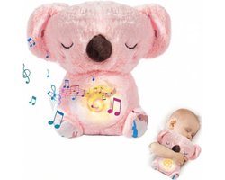 Sogiol® Breathing Koala Knuffel - Ademende Knuffel - Ademhaling Knuffel Koala - Kalmerend Koala Knuffel - Zacht speelgoed dat ademt met geluid reliëfpluche voor volwassenen en baby - Roze