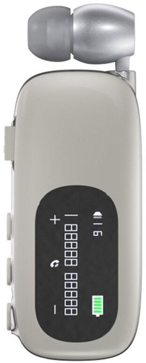 Professionele handsfree clip-on headset V5.4, Geschikt voor lcd-scherm en ruisonderdrukking tijdens gesprekken, Lotus kaki zilver.