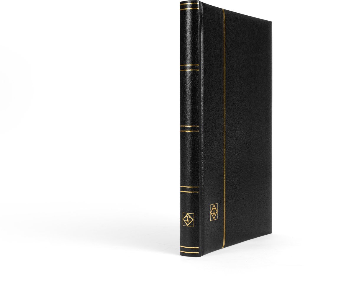 Leren postzegelinsteekalbum Premium S32 zwart