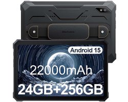 Tablet Blackview Active 8 Pro - 24GB RAM - 256GB ROM - 10,36 inch - Android - 22000mAh batterij - 2,4K FHD+ - Dual SIM 4G - IP68/IP69 K - GPS - NFC - Zwart