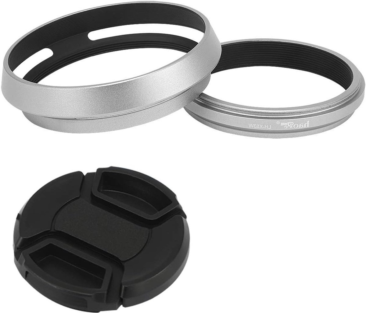 3-in-1 Lens Hood met Adapterring en Snap-on Cap Set voor Fujifilm FinePix X70 X100 X100S X100T X100F X100V - Bescherming, Verbeterde Beeldkwaliteit en Accessoires voor Fotografie
