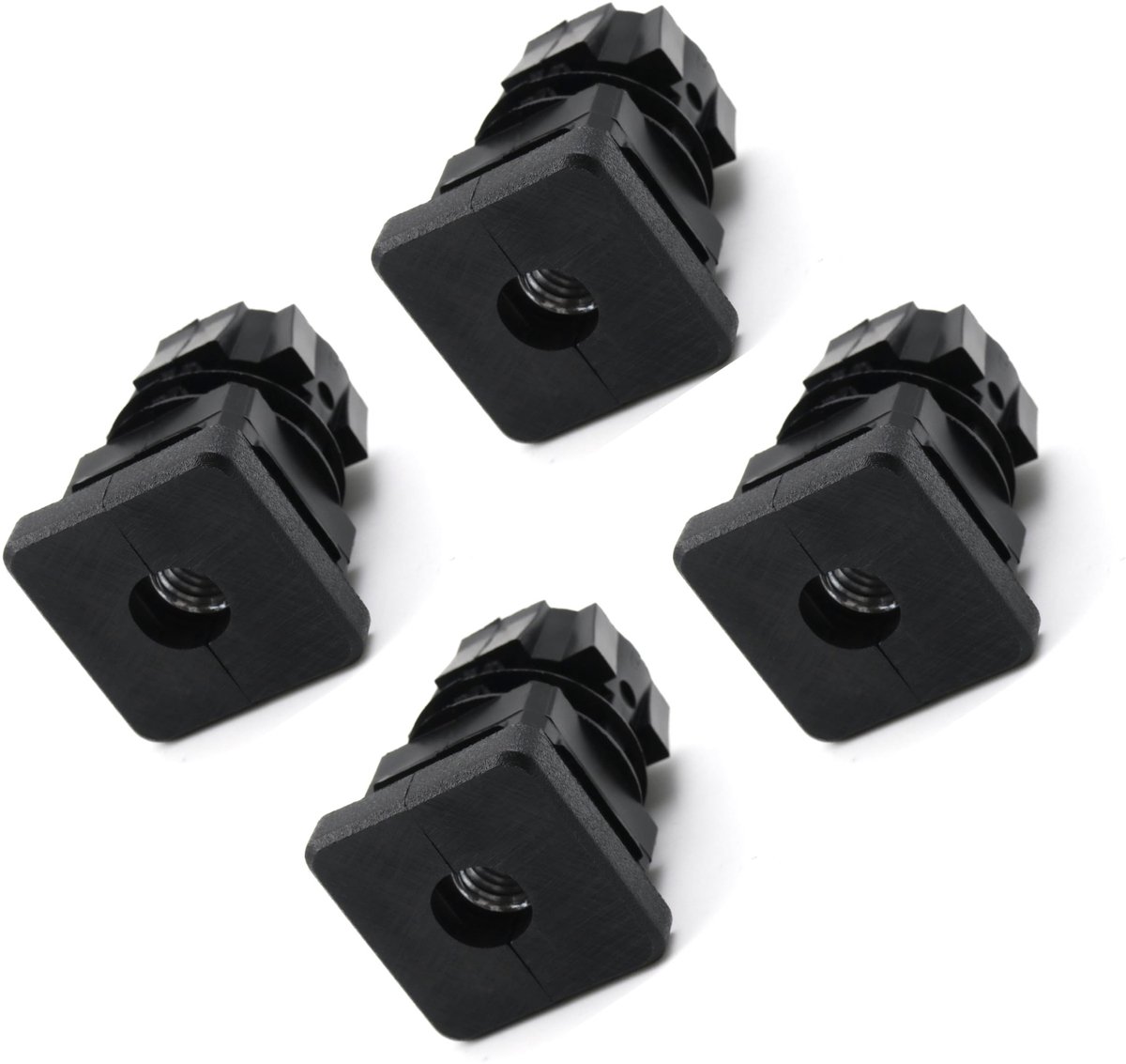 Dailygoody - Schroefdraadstop - Vierkante buisstoppen - Robuust en stevig - Zwart - Geschikt voor 25 x 25 mm buizen - Ideaal voor klussen