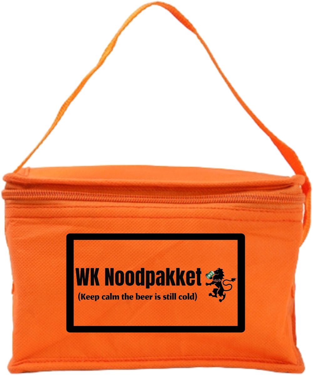 WK Noodpakket - Sixpack koeltas - oranje - WK voetbal