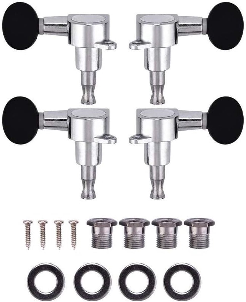 Ukulele Stemmechanieken met Vergrendeling - Duurzame Tuning Pegs van Zinklegering voor Betrouwbare Stemkwaliteit
