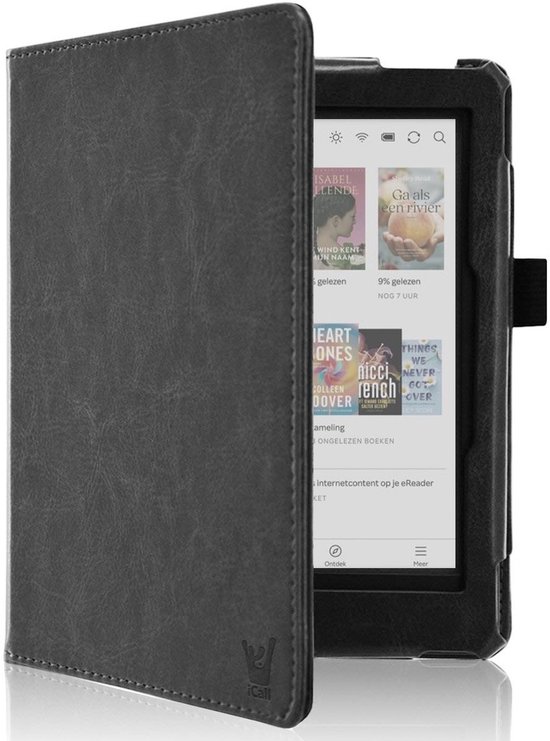 Hoes geschikt voor Kobo Aura Edition 2 - Book Case met Handgreep & Kickstand - Auto/Wake - Zwart — afbeelding 5