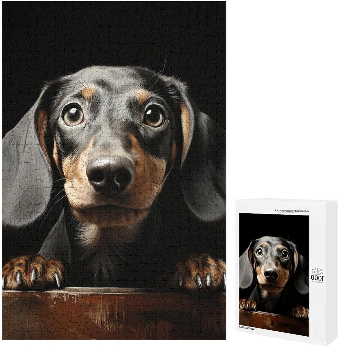 Houten Puzzel - Puzzelstukjes Legpuzzel - Ontspannen en Concentreren - Gladde en Nauwkeurige Afwerking - 1000 Stukjes - Wit