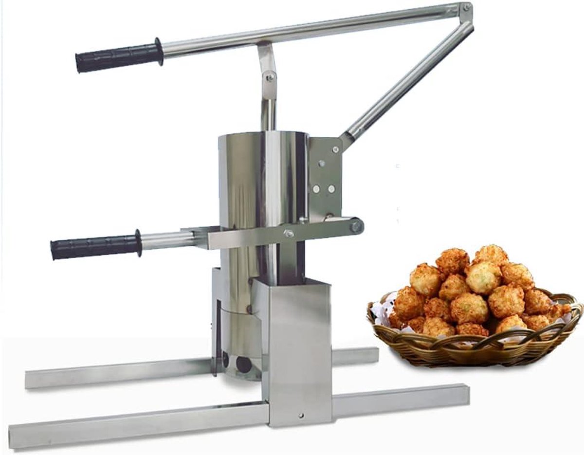 Gehaktbal Vormmachine - Gehaktbalmaker Ballenmaker - Snel Gehaktballen Maken - Lasergesneden Gaten - 12L Vat Capaciteit - Zilver