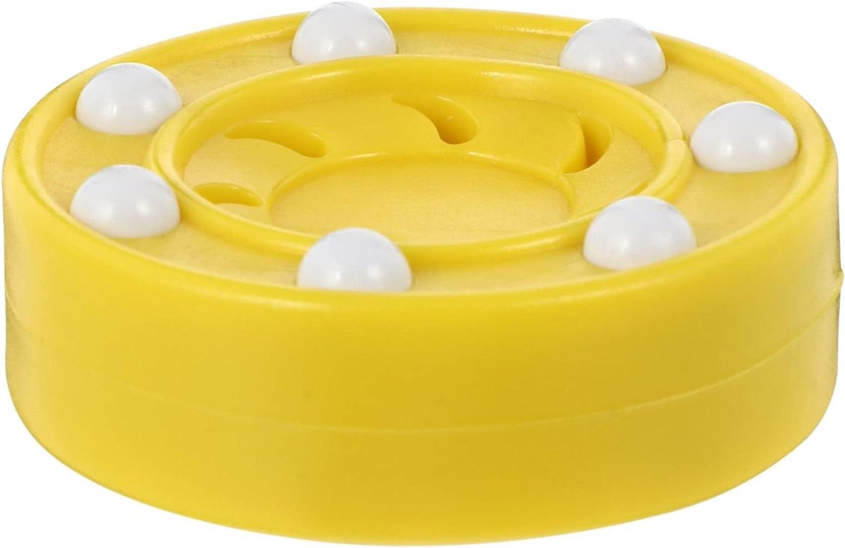 Rolhockey Puck - Straat Puck - Sport Training - Gladde Oppervlakken - 7.5x7.5x3CM - Geel