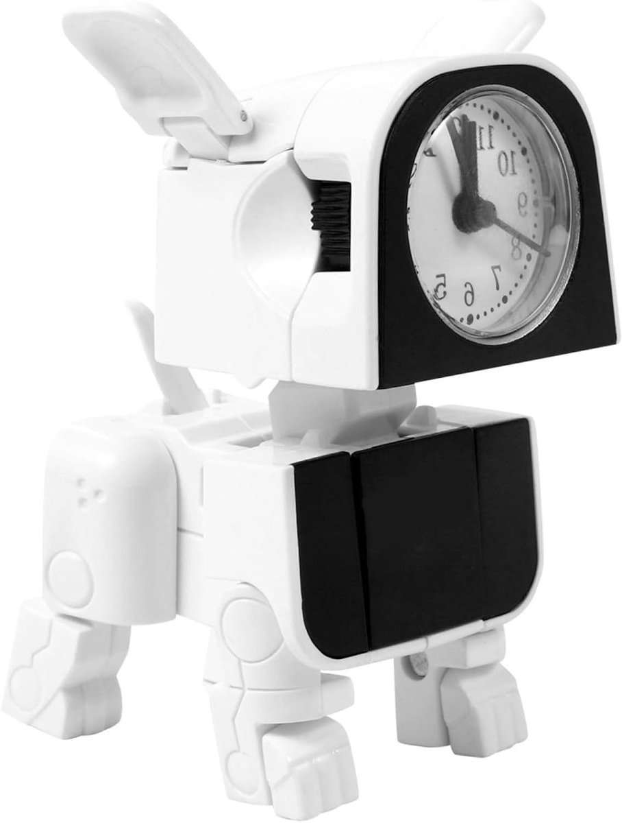 Digitale Wekker - Robot Klok - Kinderkamer Decoratie - Stil en Nauwkeurig - 12x9.5cm - Wit