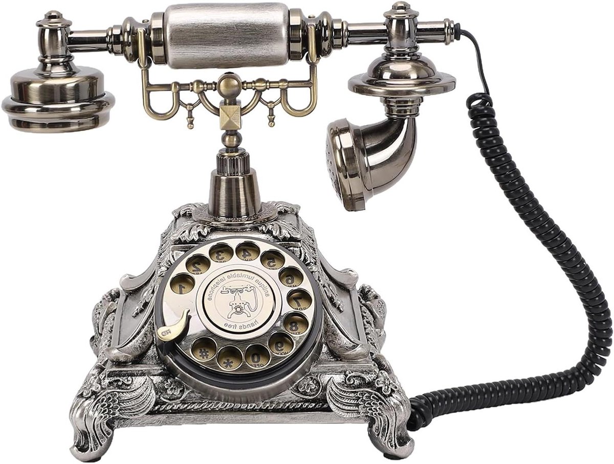 Audio Gastenboek - Vintage Telefoon - Berichten Opnemen - Europees Design - 8GB Geheugen - Brons