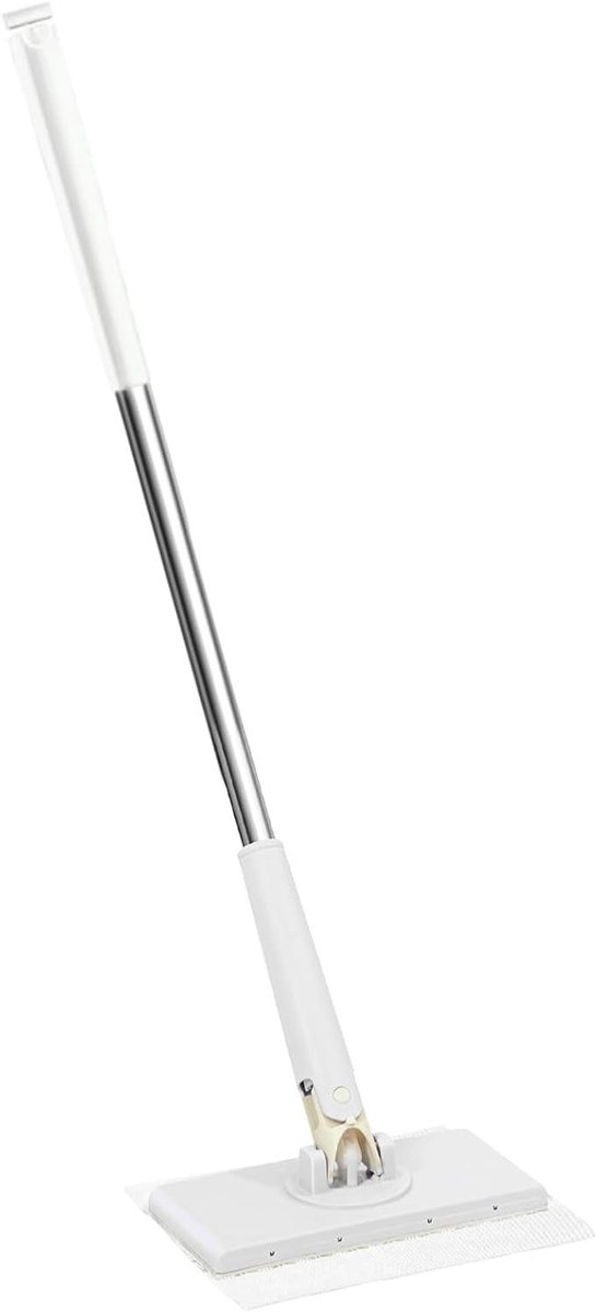Keuken Dweil - Vloer Reiniger - Vloeren Schoonmaken - 360 Graden Hoofd - 70 Cm - Wit