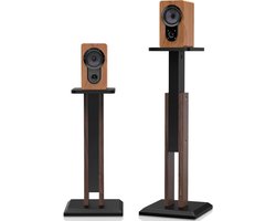 Luidspreker Standaard – Monitor Verhogers – Verbeterde Geluidservaring – In Hoogte Verstelbaar – Tot 34 Inch – Houtkleurig
