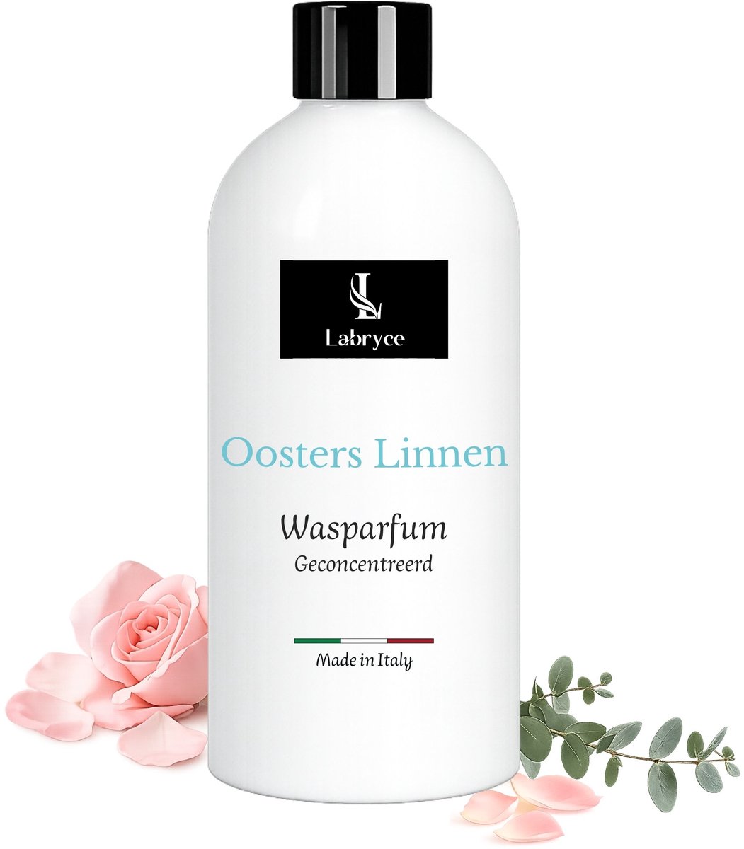 Labryce Wasparfum Oosters Linnen - Frisse Oosterse hammam geur met citrus, rozen & eucalyptus - 500 ml