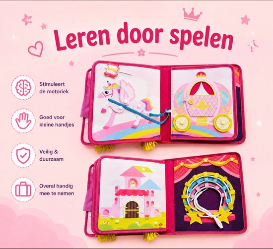 Speelgoed - Speelgoed 1 Jaar Meisje - Montessori Activiteitenboek - Kleur Roze - Montessori Speelgoed - Educatief Speelgoed 1 Jaar - Educatief Speelgoed - Educatief Speelgoed 3 Jaar - Ik Leer - Speelgoed 2 Jaar - Kerstmis - Kerst Cadeautjes van Merkloos — afbeelding 3