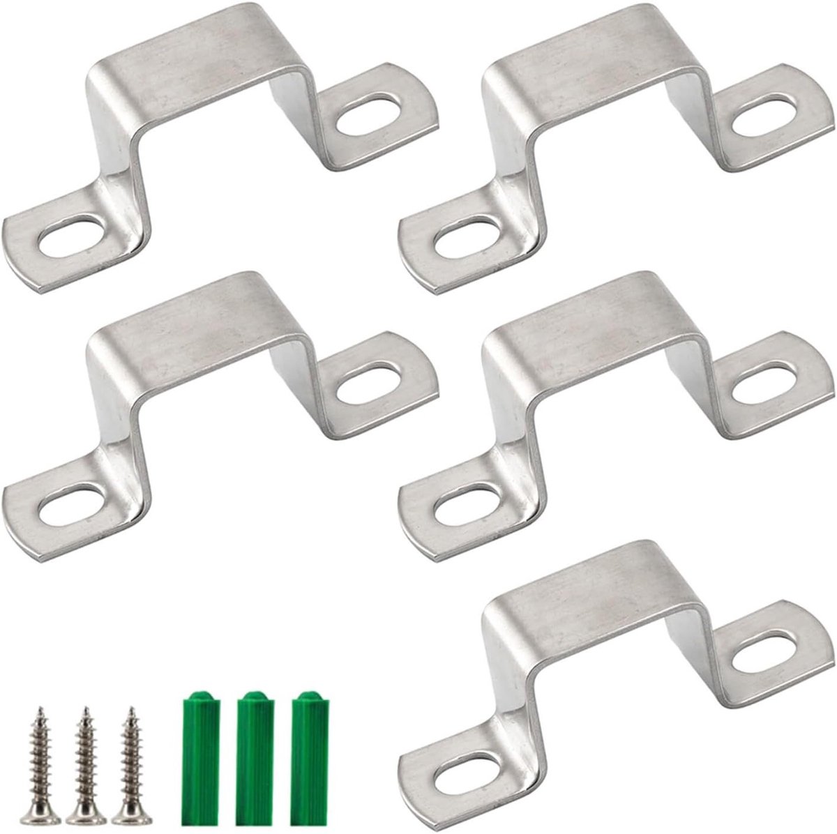 Vierkante Buisklemmen - U Beugel - Leidingen Bevestigen - Roestvrij Staal 304 - 60x40mm - Zilver