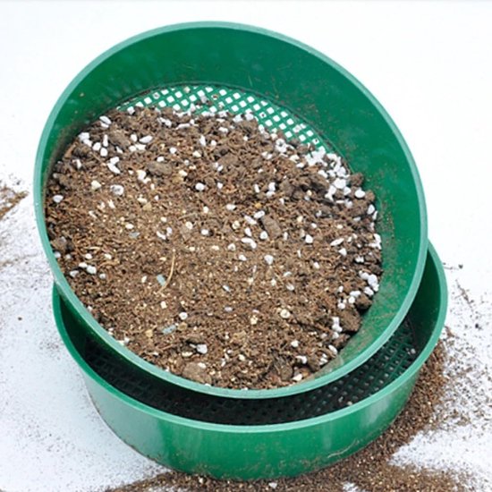 Grondzeef Set - Zeef Bakken - Tuinieren Compost Zeven - Fijnmazig Ontwerp - 4 Stuks - Donkergroen — afbeelding 4