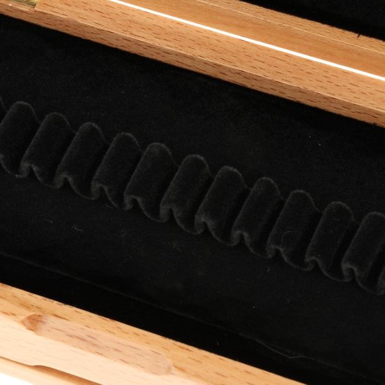 Houten Riet Houder - Opbergkoffer Riet - Riet Beschermen - Ventilatie Gaten - 40 Rietjes - Beige — afbeelding 2