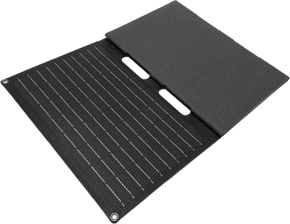 Draagbaar Zonnepaneel - Opvouwbare Lader - Outdoor Energie - ETFE Technologie - 60W Vermogen - Zwart