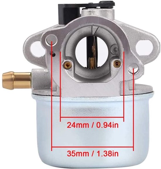 Geschikt voor 799868 498170 Carburateur voor Briggs & Stratton 124T02 124T07 126M02 129700 12V800 12C700 4-takt kleine motoren, vervangt 14111 799872 694202, met luchtfilterprimerbasis van HURI — afbeelding 2