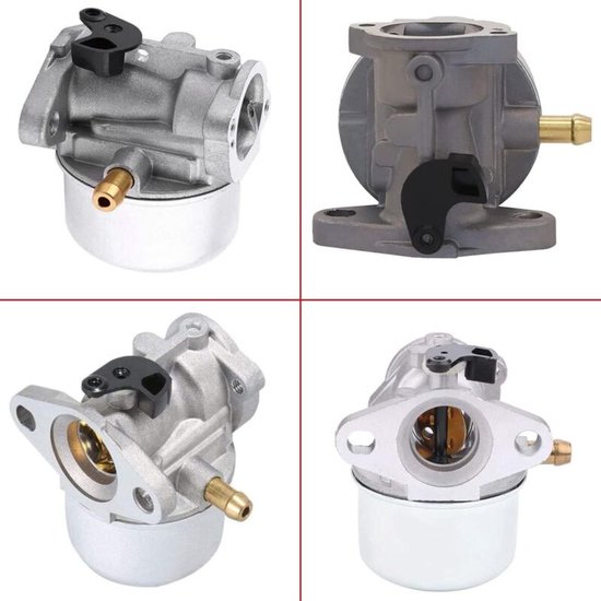 Geschikt voor 799868 498170 Carburateur voor Briggs & Stratton 124T02 124T07 126M02 129700 12V800 12C700 4-takt kleine motoren, vervangt 14111 799872 694202, met luchtfilterprimerbasis van HURI — afbeelding 4