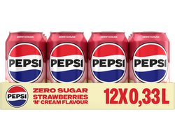 Pepsi Treats - Strawberry & Cream - 12 x 330 ml - Voordeelverpakking