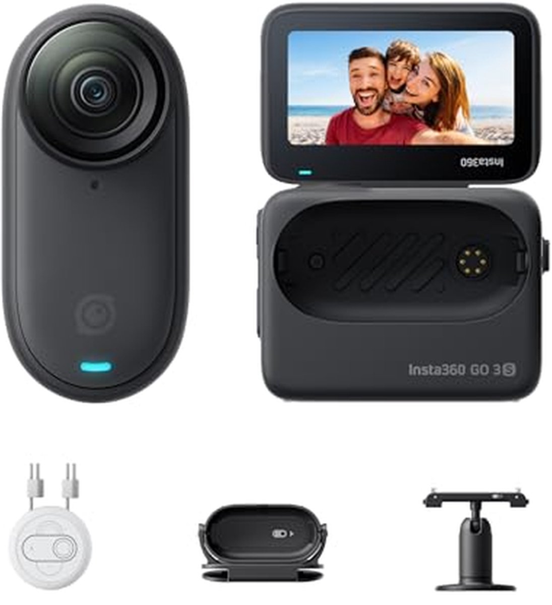 Compacte Camera - Mini Camcorder - POV Opnames - Handsfree Stabilisatie - 128GB Opslag - Zwart